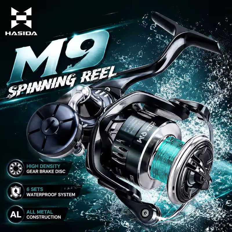 Trolling Reel - Спиннинговая катушка HASIDA M9, полностью металлическая,