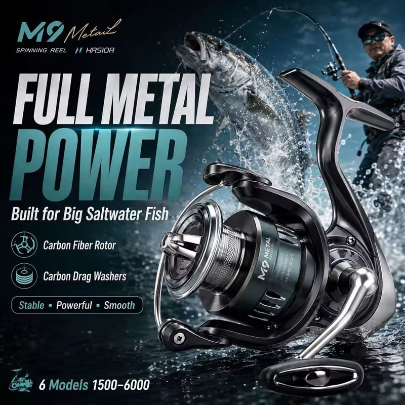 Спиннинговая катушка HASIDA M9 – обзор и цена Trolling Reel