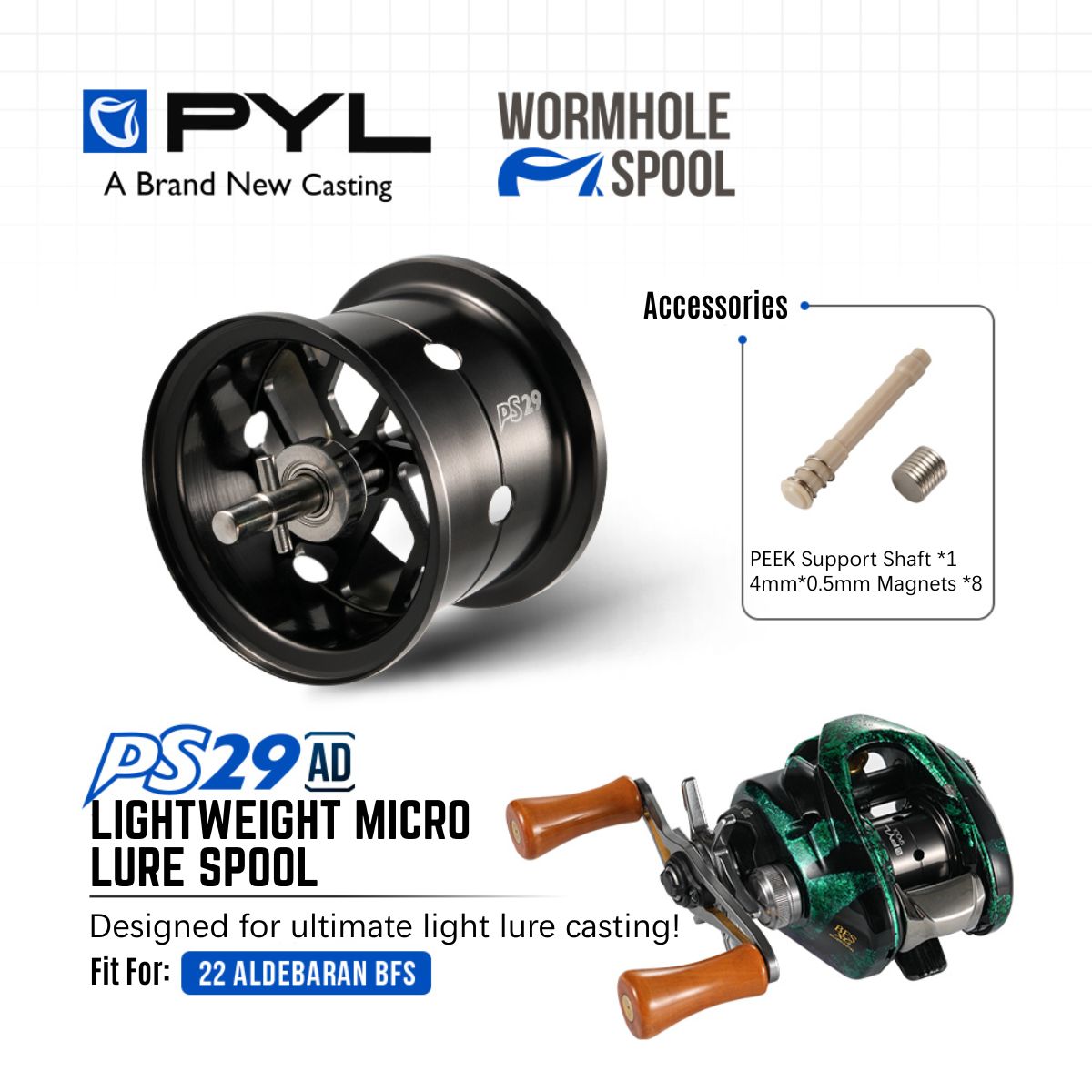 Модифицированная шпуля PYL PS2 – обзор и цена Reel Spare Spool